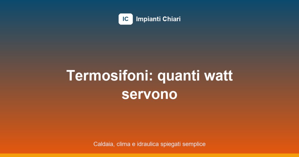 calcolo potenza termosifoni featured image