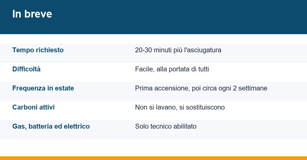 pulizia filtri condizionatore — infografica